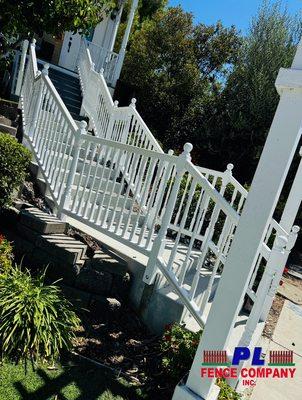 White Hand Rail Fence