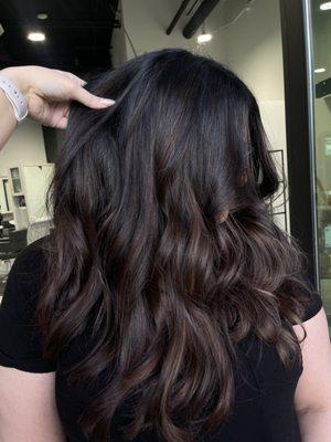 Chocolate brunette balayage