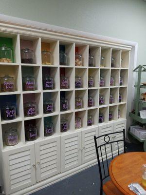 Tea and coffee wall