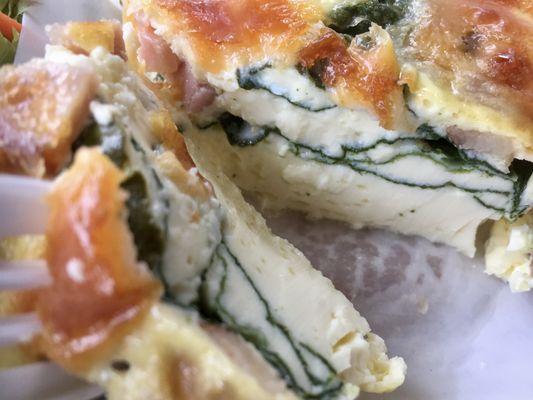 Ham, Bacon and Spinach Quiche