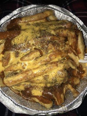 Added the pepper myself. Chili cheese fries. Not the best, ok for a late night stop. Fries were pretty soggy, too much cheese for my taste.