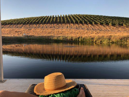 Views for days. Pond is great to jump in after a hot day of wine tasting.