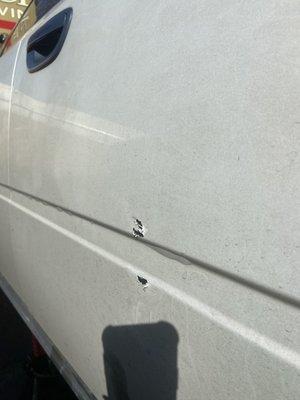 Damage to My car From Dave's F150