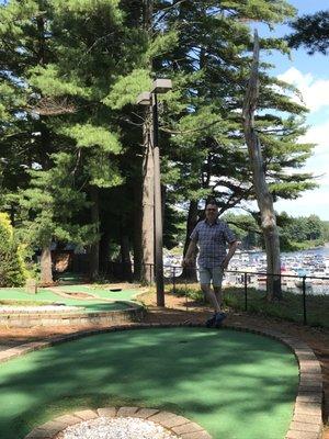 On the green by lake Sacandaga