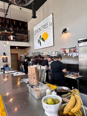 Lemon Tree Co open kitchen. Where the magic happens!