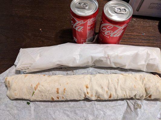 2 Chicken kebab, no jalapenos..and 2 sodas