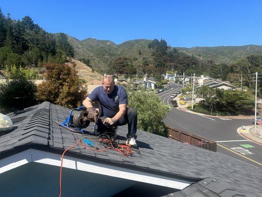 clearing the lines/ unclogging pipes in the house