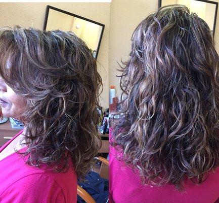 Curly layers and highlights