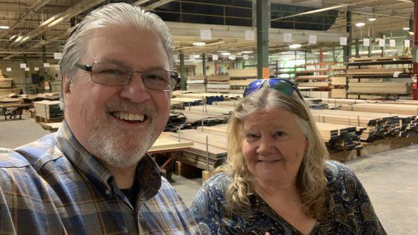 A fun Saturday outing at the Hardwood Store with my bride!