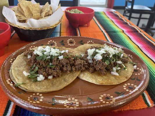 Ground beef tacos