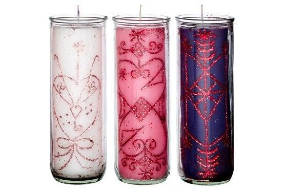 Custom carved candles