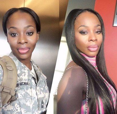 She understands I'm in the #military so my #hairstyles have to be flexible. #beauty #blackhair #hair