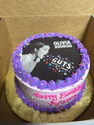 Olivia Rodrigo themed cake