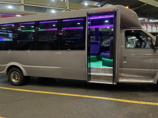 Newly renovated party  busses perfect for any occasion.