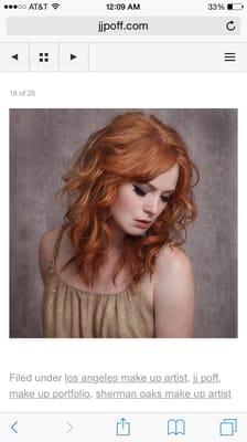 Alicia Witt, make up and hair by JJ Poff