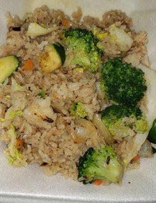 Vegetable Fried Rice it was delicious without soy sauce