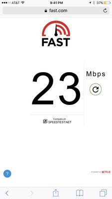 23 Mbps?!? Are you kidding me? Terrible service for 200Mbps advertised