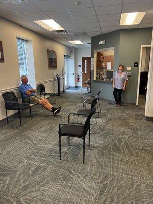 Waiting area of the new location of Eagle Walk -In Clinic