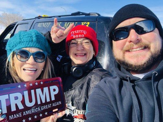 Supporting Mr. Trump with and on the little muddy River and or roughneck off the rig on her property