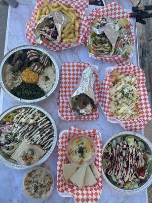 Catering from yummys 5. Gyros over Rice Platter