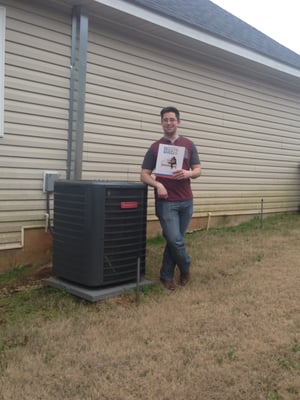 Mr. Schneider's New 14 seer heat pump.