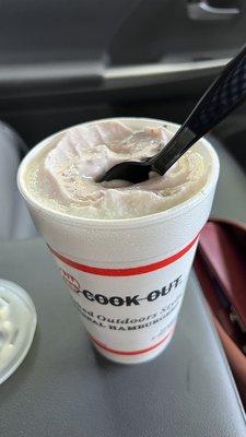 Cherry chocolate chip shake. Spoon required! Enjoy!