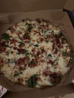 Medium pizza with spinach not what I ordered