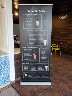 Boba menu