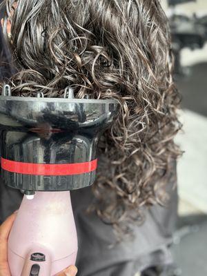 Curly cut and conditioning treatment for curly hair!