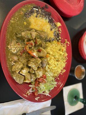 Chile verde platter