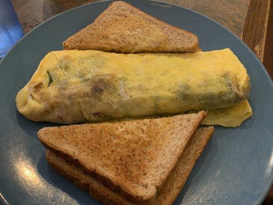 Breakfast Wrap, their version of an omelette