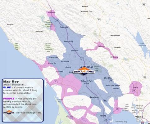 Sonoma County service area.