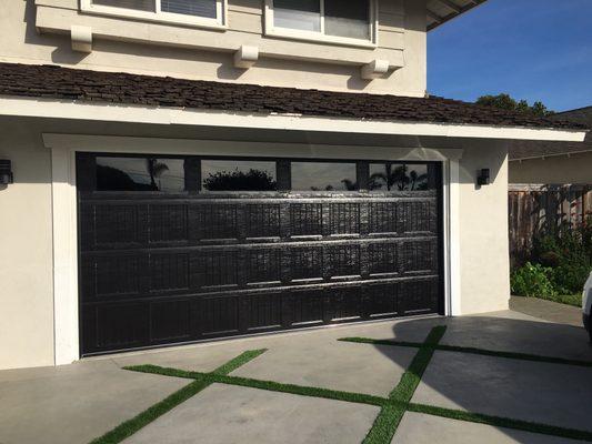 Now in Black 
New carriage door with big windows