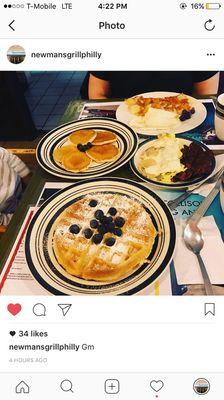 Blueberry Waffles silver dollar pancakes