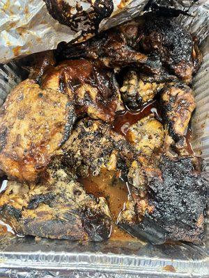 How are you as a caterer, okay to send out your bbq chicken burnt? Shame on you!