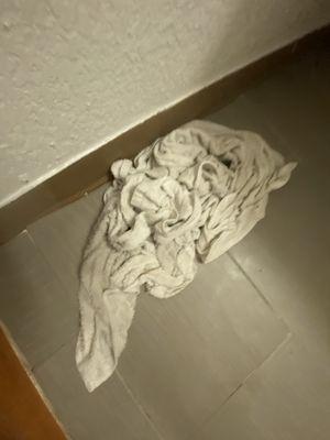 Dirty towel after mopping floor