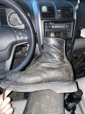 Work boot repair