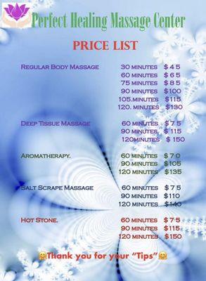 Price List