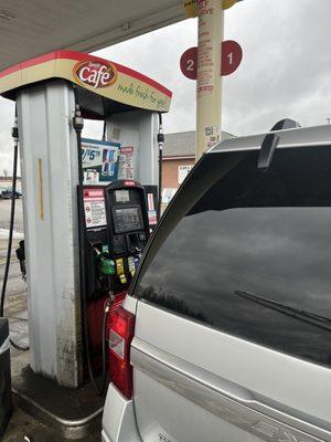 Filling up at the pump