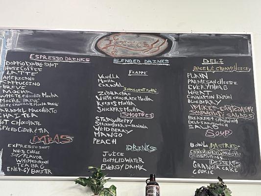 Partial menu