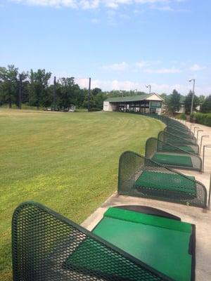 Driving range. Part of range is covered