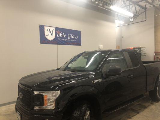 F-150 windshield installed in our shop