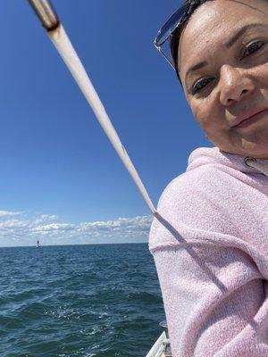 Enjoying the view in Lake Montauk. Sail Montauk.