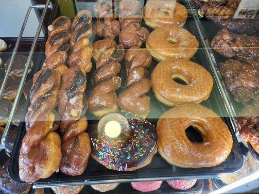 You can't tell by this photo but those ring donuts are huge!