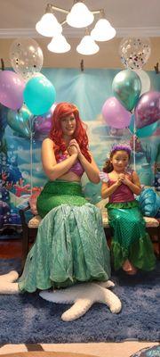 Ariel with the birthday girl