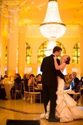 Bride and Groom dancing in Whitehall