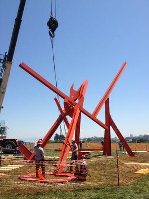 working on the Crissy Field art installation welding