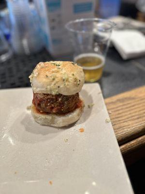 Meatball slider happy hour