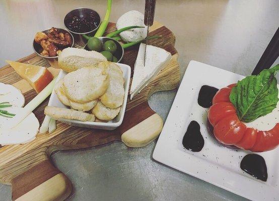 Cheese board & stuffed caprese!