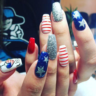 4th of July nails